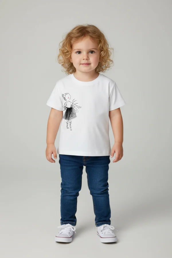 2-5 Yaş Çocuk Tişört Beyaz - 5252078.1576.