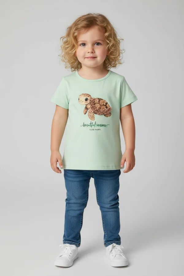 2-5 Yaş Çocuk Tişört Suyeşili - 5254119.1576.