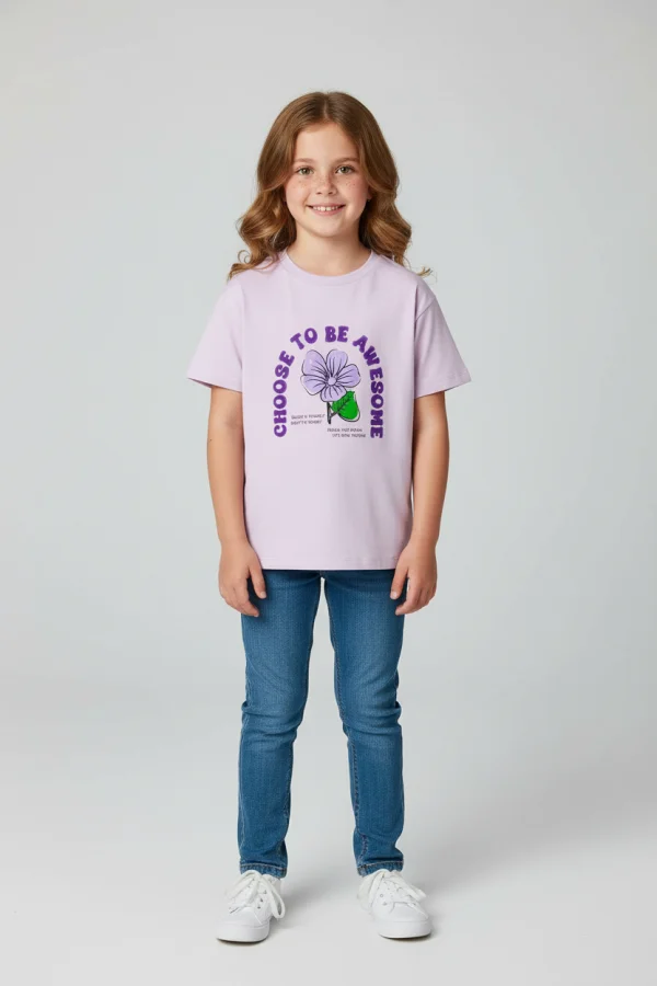 6-9 Yaş Çocuk Tişört Lila - 6254190.1576.