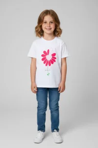6-9 Yaş Kız Çocuk Tişört Beyaz - 6254192.1576.