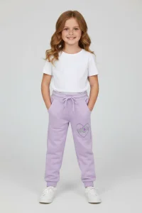 6-9 Yaş 2 İplik Eşofman Altı Lila - 6260015.1576.