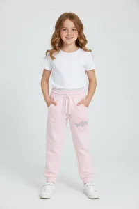 6-9 Yaş 2 İplik Eşofman Altı Pudra - 6260015.1576.