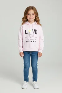 2 İp Şardonsuz Penye Sweat 5-8 Yaş Pembe - 6264271.1576.