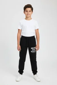 10-13 Yaş 2 İplik Eşofman Altı Siyah - 7260027.1576.