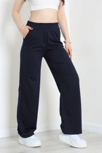 Baskılı Palazzo 2 İplik Eşofman Altı Lacivert - 30067.1878.