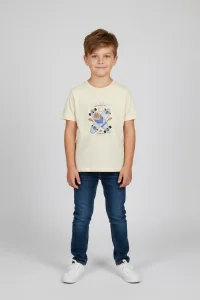 6-9 Yaş Çocuk Tişört Bej - 2250203.1576.