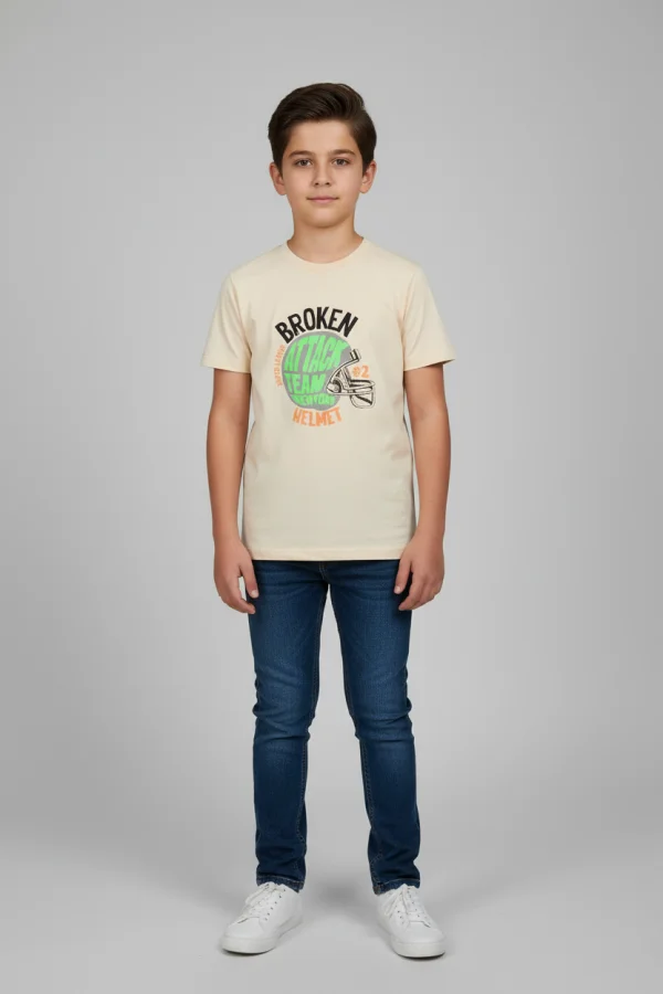 10-13 Yaş Çocuk Tişört Bej - 3250290.1576.