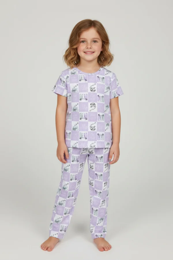 5-12 Yaş Süprem Çoçuk Pijama Takımı Lila - 402.1287.