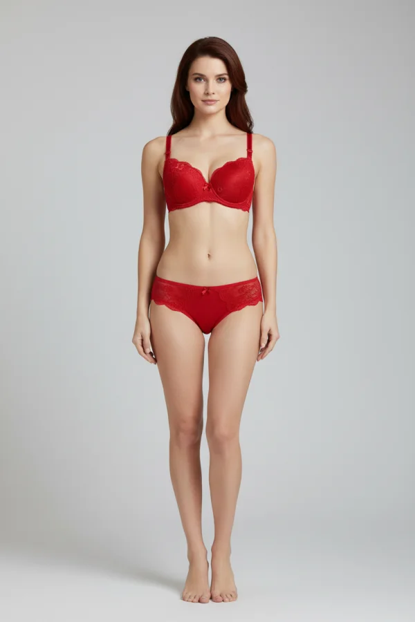 Dolgulu Sütyen Takım Kırmızı - 52334.2158.