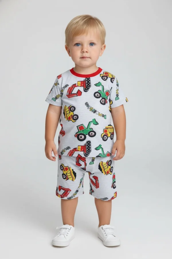 4-10 Yaş Süprem Şortlu Takım Grikırmızı - 55191.1776.