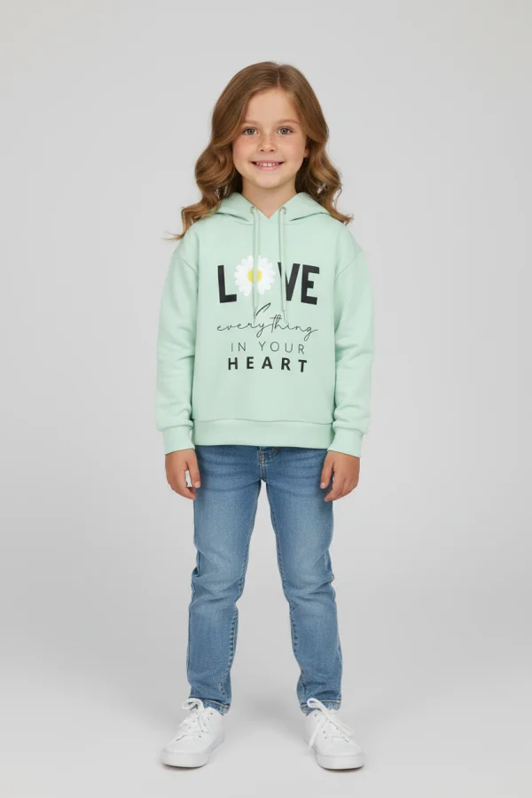 2 İp Şardonsuz Penye Sweat 5-8 Yaş Mint - 6264271.1576.