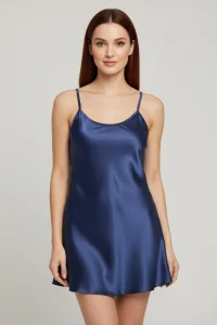 Saten Gecelik Lacivert - 5803.1364.