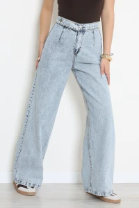 Cepsiz Pensli Palazzo Kot Pantolon Buzmavi - 31917.2088.