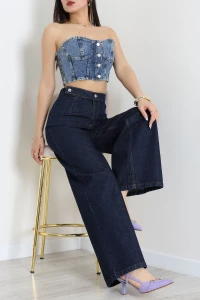 Cepsiz Pensli Palazzo Kot Pantolon Koyulaci - 31917.2088.