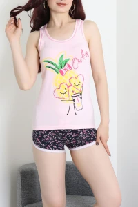 Şortlu Pijama Takımı Pembeyeşil - 52357.2161.