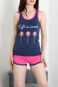 Şortlu Pijama Takımı Lacifuşyabeyaz - 52357.2161.