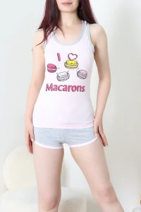 Şortlu Pijama Takımı Tozpembe - 53504.2161.