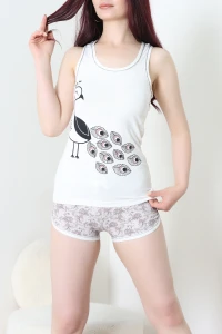 Şortlu Pijama Takımı Ekrusiyah - 53504.2161.