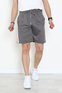 Worteks Şeritli Fleto Cep Erkek Şort Antrasit - 70929.1937.