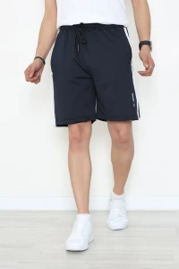 Worteks Şeritli Fleto Cep Erkek Şort Koyulaci - 70929.1937.