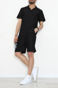 Ottoman Gömlek şort Erkek ikili Takım  Siyah - 70942.1937.