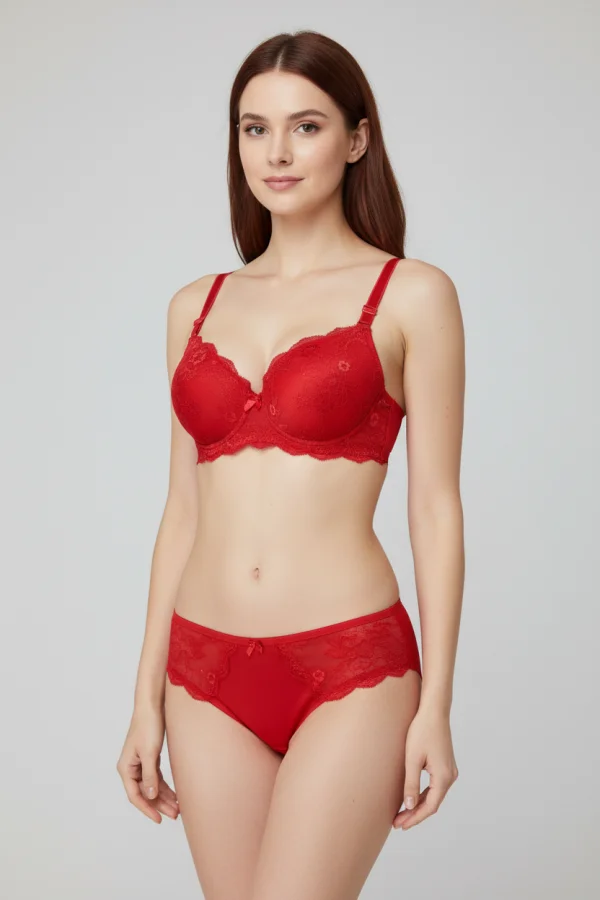 Dolgulu Sütyen Takım Kırmızı - 52334.2158.