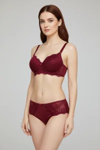 Dolgulu Sütyen Takım Bordo - 52337.2158.