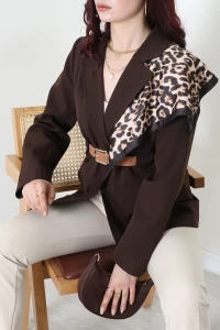 Kemerli Blazer Ceket Kahve - 71436.1991.