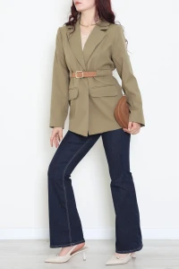 Kemerli Blazer Ceket Yeşil - 71436.1991.