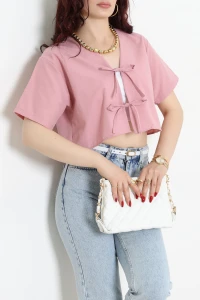 Bağlamalı Ceket Bluz Pembe - 30922.1949.