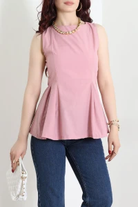 Kloş Kesim Bluz Pembe - 70432.1949.