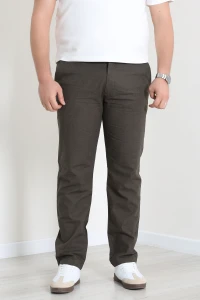 Keten Regular Fit Erkek Pantolon Haki - 71613.2166.