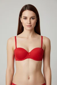 Straplez Dolgulu Sütyen Kırmızı - 52367.2158.