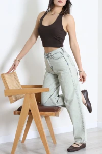 Baggy Kot Pantolon Açıkbuzmavi - 31536.2088.