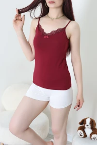 Liktalı Kompak Penye Atlet Bordo - 52327.2064.