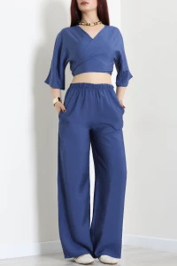 Örme Dokuma İkili Takım İndigo - 55134.701.