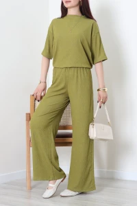 Bisiklet Yaka Oversize Bürümcük Takım Yeşil - 55127.599.