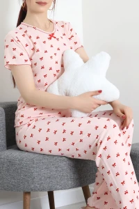 Bürümcük V Yaka Pijama Takımı Pudrafiyonk - 126.1287.