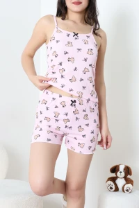 Bürümcük Şortlu Pijama Takımı Pembeayı - 128.1287.