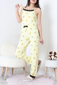 Milan İp Askılı Pijama Takımı Sarılimon - 320.1287.
