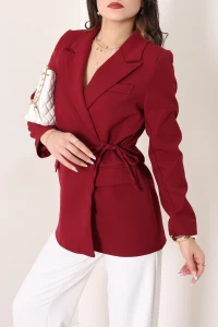 Astarlı Blazer Ceket Bordo - 32931.1991.