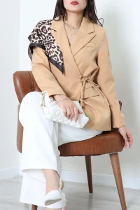 Astarlı Blazer Ceket Açıkkahve - 32931.1991.