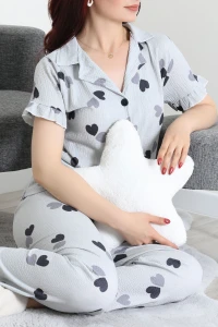 Bürümcük Fırfırlı Pijama Takımı Grikalp - 127.1287.