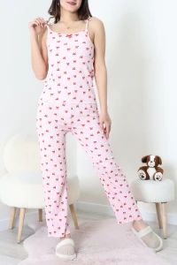 Bürümcük İp Askılı Pijama Takımı Kırmızıpembe - 129.1287.