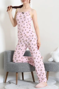 Bürümcük İp Askılı Pijama Takımı Pembeayı - 129.1287.