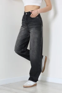 Tokalı Baggy Kot Pantolon Füme - 32960.2088.