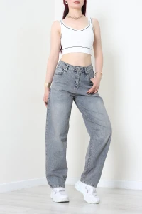 Tokalı Baggy Kot Pantolon Tintli - 31159.2059.