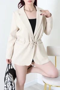 Astarlı Blazer Ceket Bej - 32937.1991.