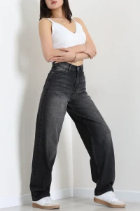 Tokalı Baggy Kot Pantolon Füme - 32993.2088.