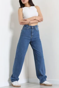 Tokalı Baggy Kot Pantolon Açıkmavi - 32993.2088.